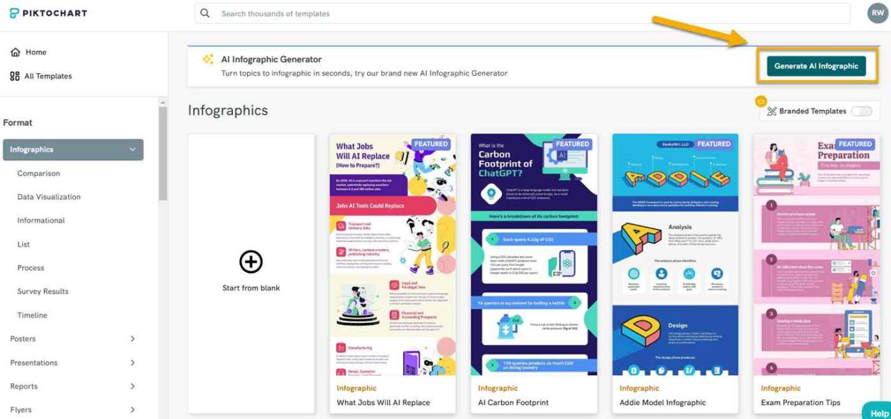 How to Use Piktochart AI to Generate Infographics in Seconds