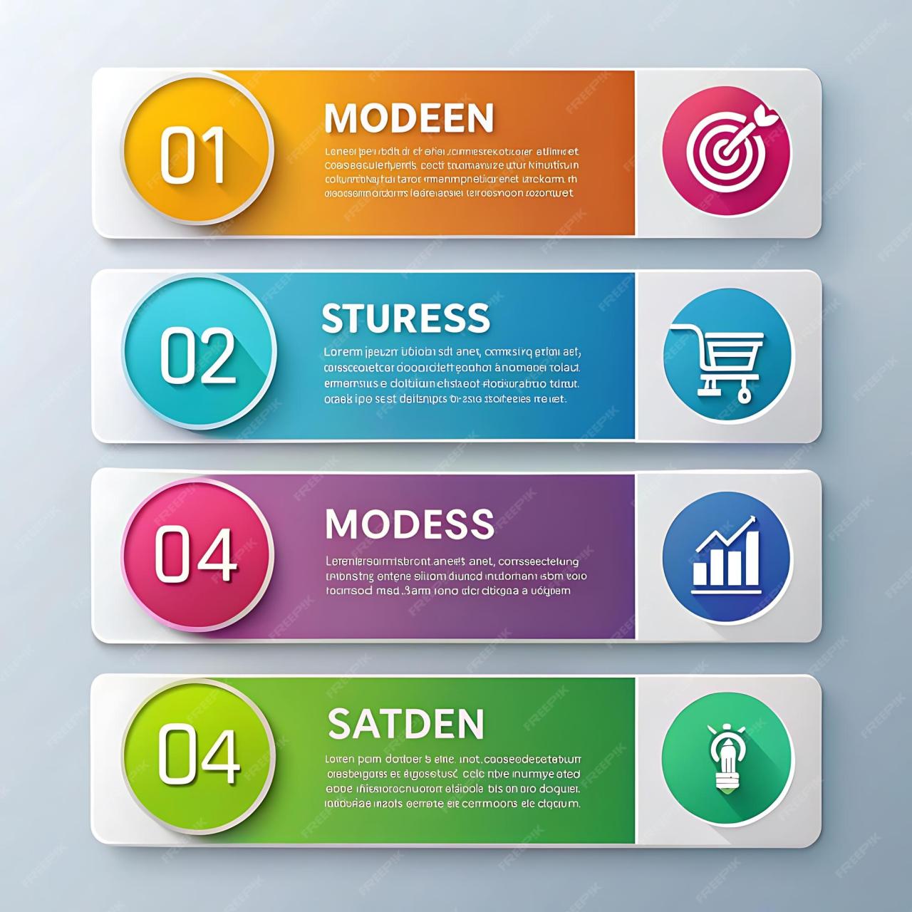 The modern colorful infographic steps for company nice image use ai ... The modern colorful infographic steps for company nice image use ai ...